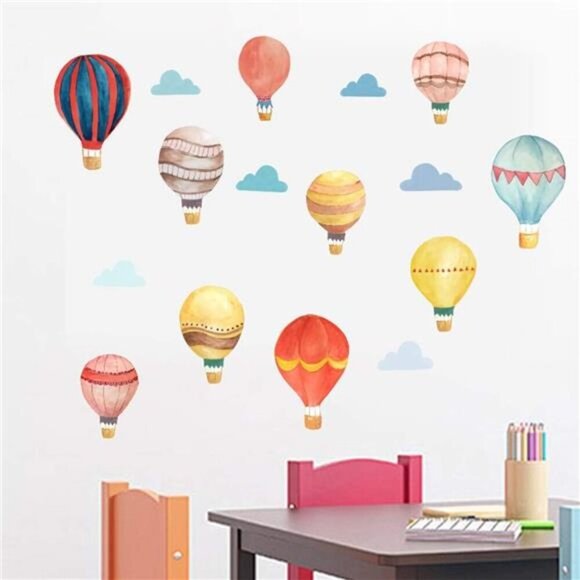 Balloon Wall Stickers,Peel&Stick Removable Cloud Balloons Wall Decals Decoration - Picture 3 of 6